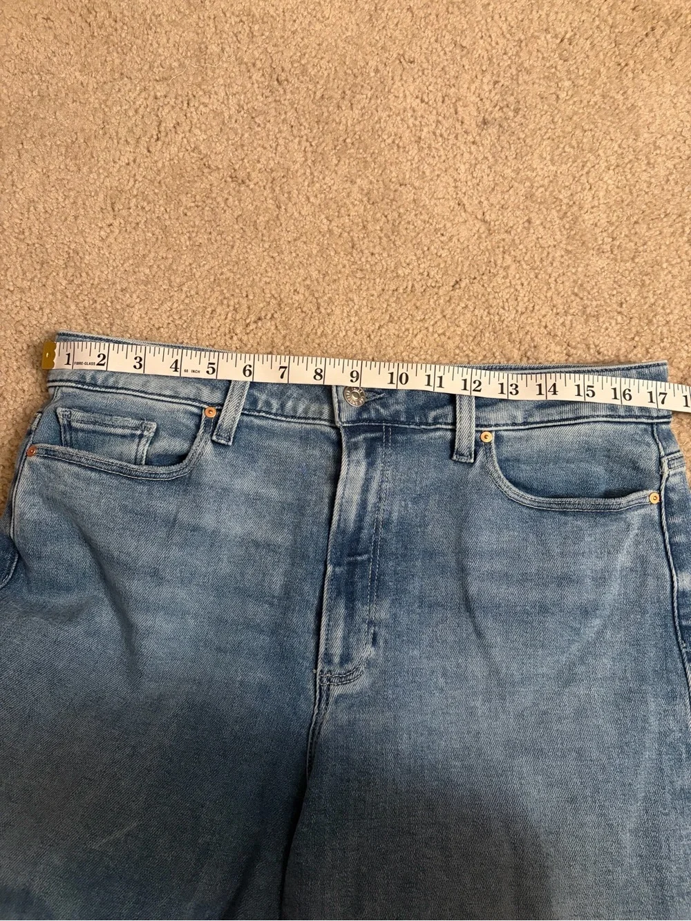 PAIGE anessa Women’s Cropped Wide Leg Jeans denim Light Wash Raw Hem Size 32